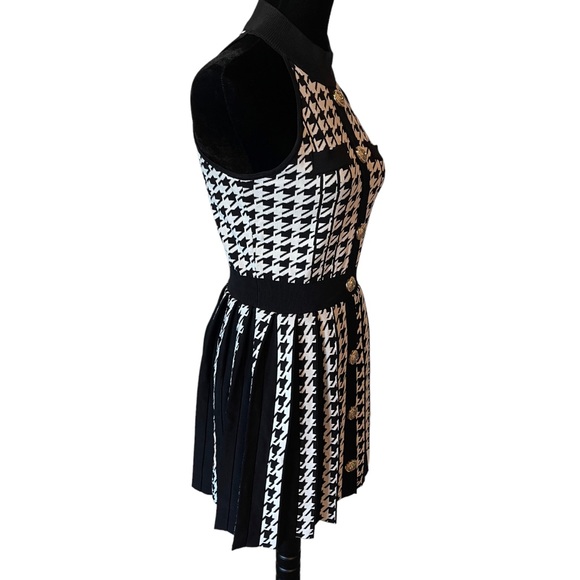 Black & White Houndstooth Knit Dress The Kiny - Picture 7 of 9